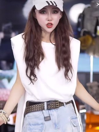 星宝原创老钱风包肩袖抽绳设计感T恤显瘦上衣 #我要上热门 #百搭上衣#夏日穿搭#夏季穿搭