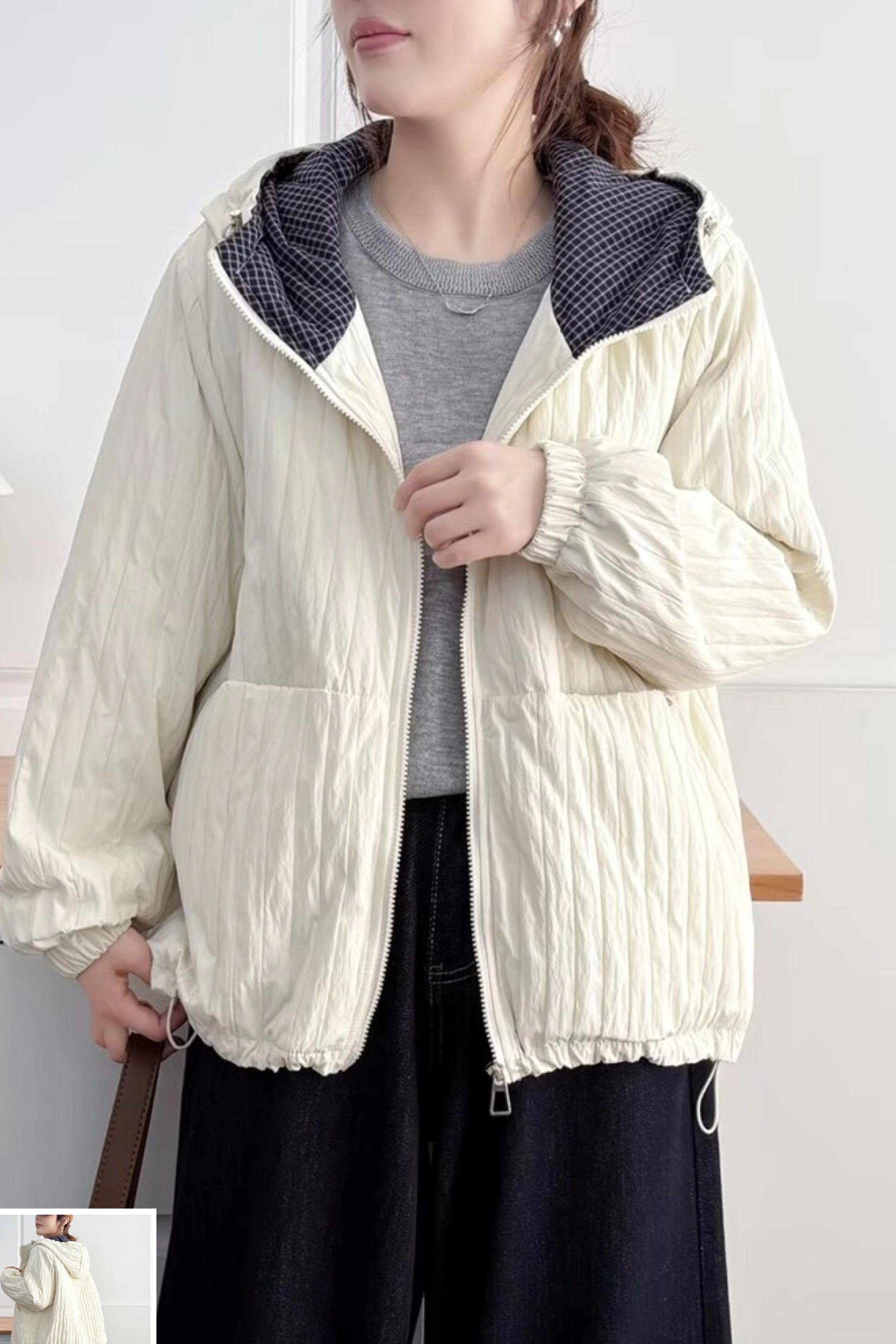 大码胖mm棉服女休闲秋冬连帽时尚女士连帽梭织棉衣宽松拼接#新款 #减龄气质 #保暖穿搭 #百搭 #气质范