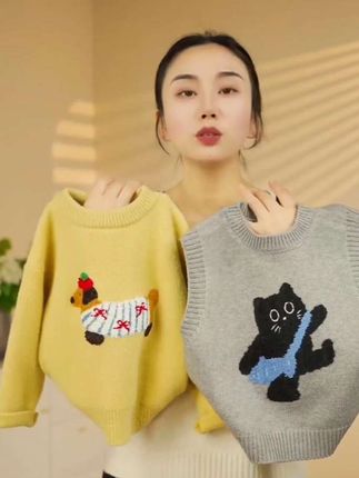 儿童毛衣马甲背心2025秋冬新款韩版洋气卡通男女外搭叠穿马夹坎肩#针织衫 #针织毛衣 #萌娃穿搭 #潮童穿搭 #童装搭配每日更新