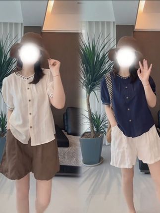 #2025夏季薄款时尚高级感圆领衬衫女小个子显瘦减龄休闲短裤两件套#时尚简约穿搭分享 #夏季新款女装 #穿搭分享