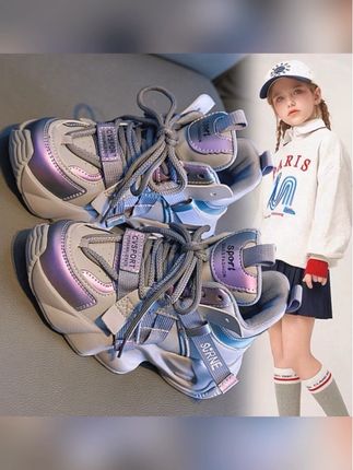 女童鞋子2025新款春秋儿童运动鞋中大童时尚老爹鞋女孩软底休闲鞋#好鞋推荐 #好穿又好搭 #舒适百搭 #好穿不累脚 #脚宽脚胖都可以