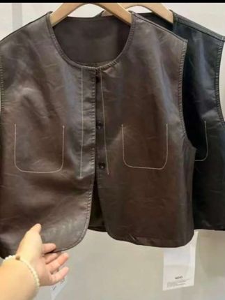 #好物推荐#秋冬穿搭 #皮衣马甲 #气质穿搭 #谁穿谁好看系列