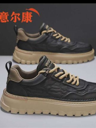 #我要上热门 意尔康男鞋透气新款潮黑色休闲马丁靴低帮百搭软底休闲鞋#意尔康 #休闲鞋 #马丁鞋 #爆款热卖中