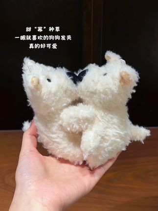 谁会拒收好朋友送的西高地发夹呢真的好可爱#分享#显发量多#发型教程 #西高地发夹#小狗发夹