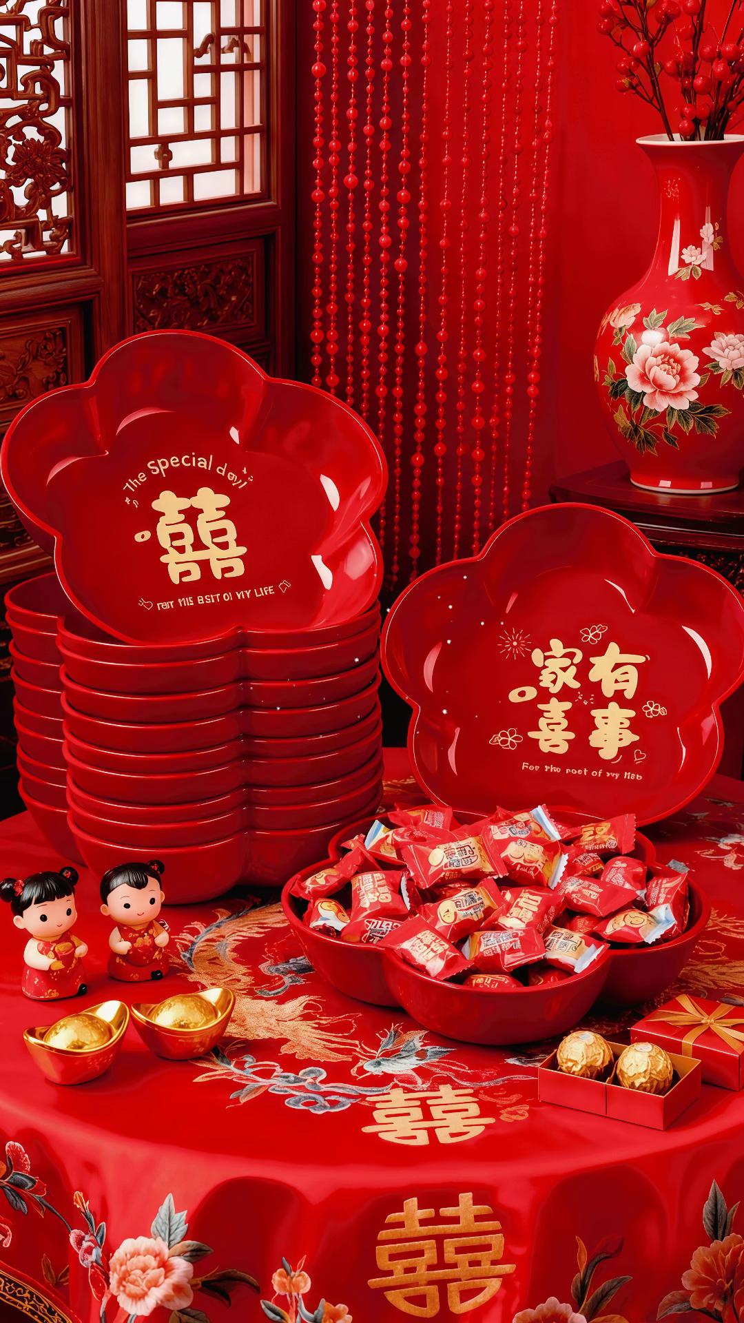 #结婚果盘 #结婚果盘喜糖盘#结婚果盘红色 #果盘 #喜庆用品