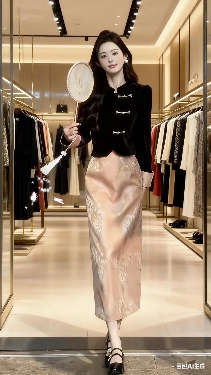 #高级感穿搭 #女人味穿搭 #中式风穿搭 #气场全开 #半身裙两件套