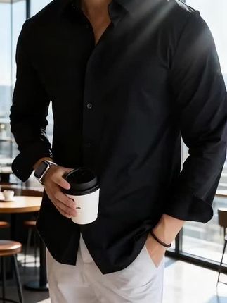 #衬衫男 #品质男装 #极简轻奢 #早秋贵气感穿搭 #早秋冷冽又随性的气质穿搭