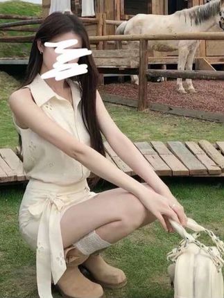 法式纯欲修身上衣加裙子两件套装女设计感无袖背心上衣半身裙夏季#夏季穿搭 #显高显瘦 #女装 #高级感穿搭 #今日穿搭