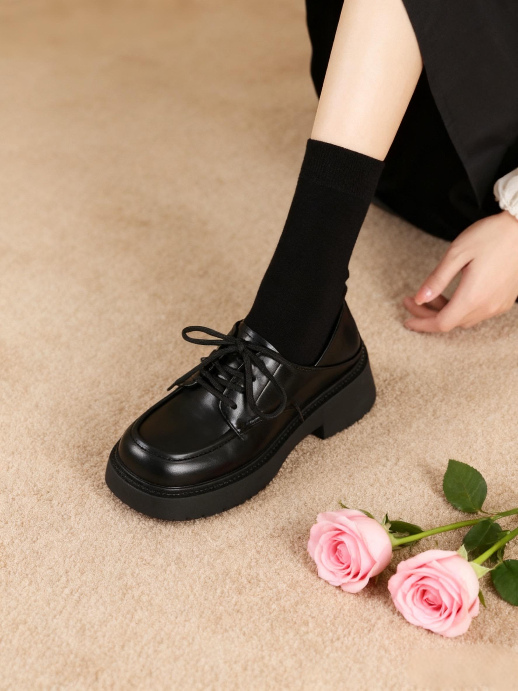 #小皮鞋 #软底软面穿上超舒服 #百搭女鞋 #厚底鞋 #一脚蹬