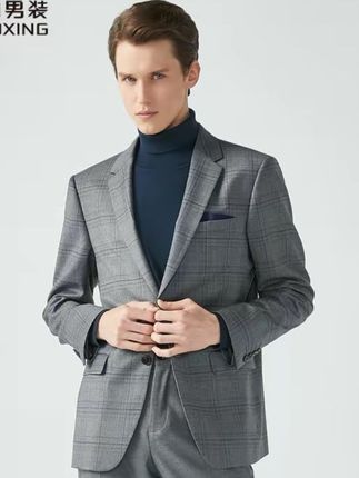 【反季69.4%绵羊毛】时尚套装外套上衣劲霸商务格纹单西服|BXFG3999#谁穿谁好看 #帅就完事了 #西服 #反季特卖 #男士必备