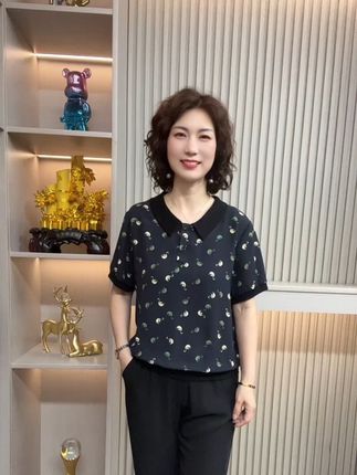时尚洋气简约大气上档次凉快雪纺衫妈妈装#夏季穿搭 #质量杠杠的好 #谁穿谁好看 #面料柔软舒适