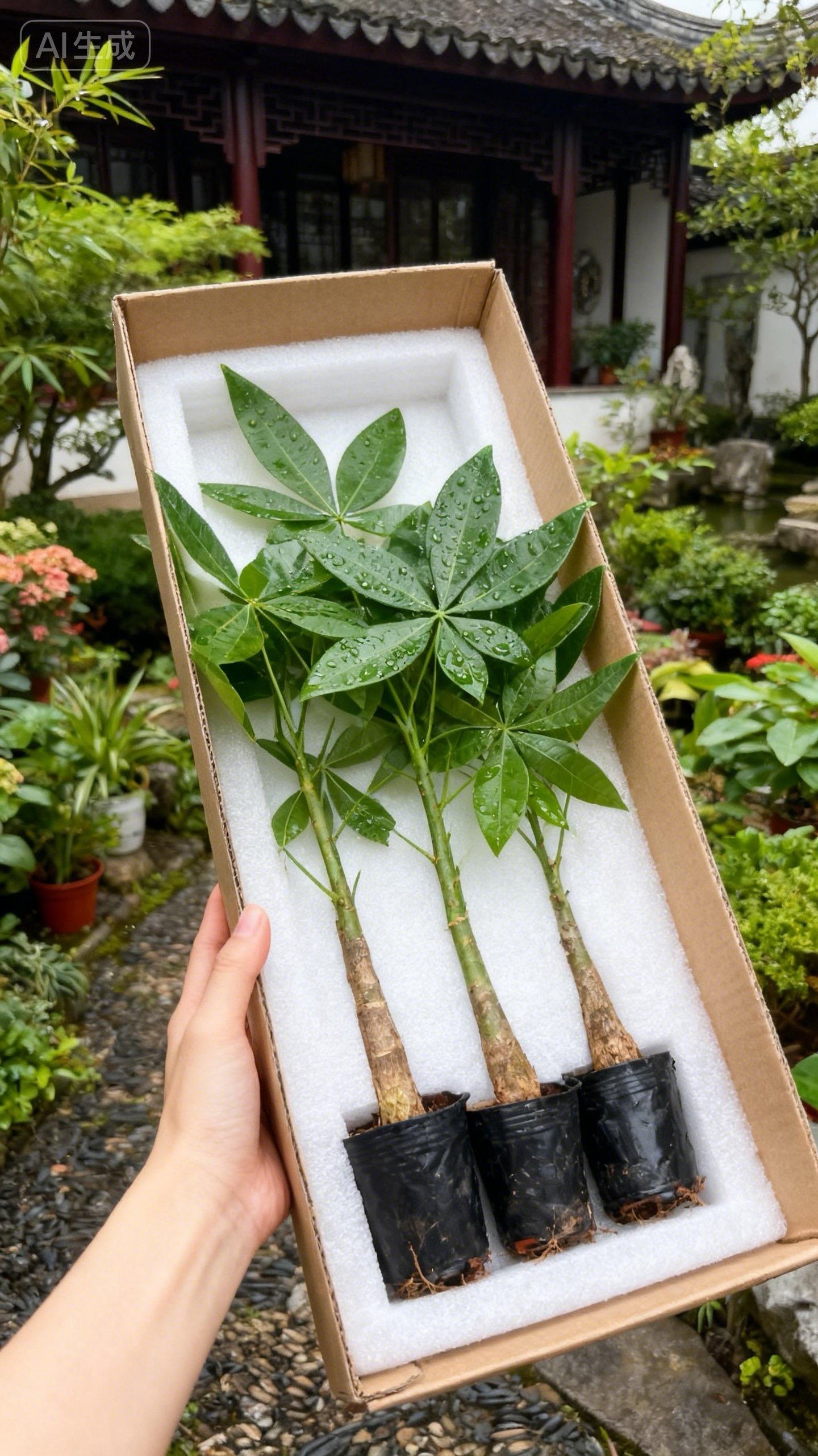 #盆栽 #阳台改造小花园 #盆栽盆 #绿植园艺 #发财树盆栽三杆发财树单杆发财树室内办公绿植招财耐旱大棵植物