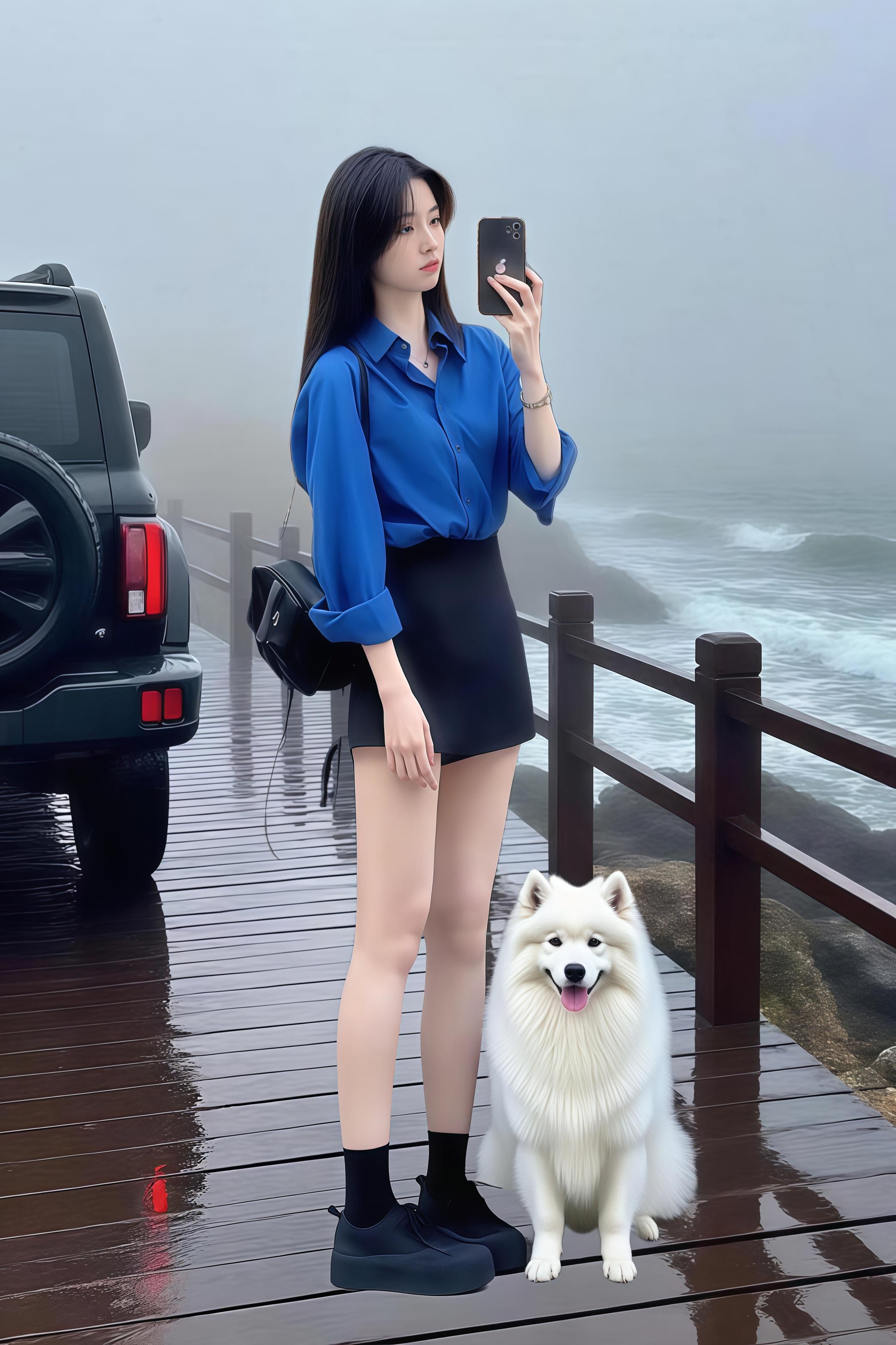 爱惨了这套韩系辣妹套装~姐妹们~蓝色衬衣+黑色高腰裤,一套上身真的又纯又欲,上三下七黄金比例巨显腿长,韩系氛围感满满,喜欢的姐妹闭眼冲~#蓝色衬衣 #高腰短裤 #韩系辣妹套装 #套装两件套 #穿搭