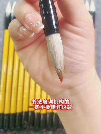 3.8元艺考培训毛笔,书法机构别错过,不分叉超实惠,支持沾墨试用。#书法 #中楷毛笔 #楷书 #毛笔
