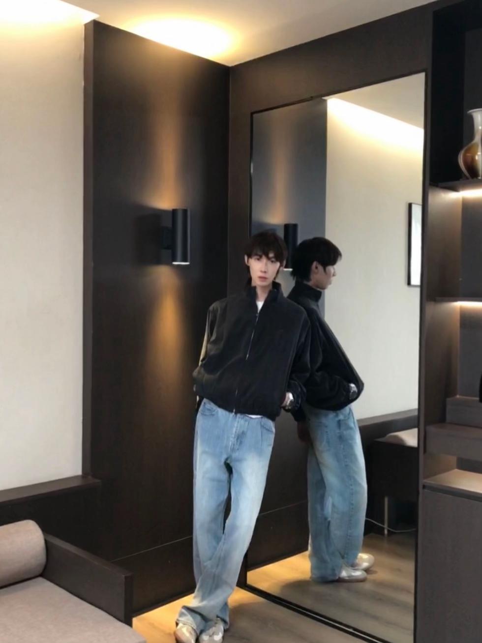 感情有什么好讲的 中国黄金知道吗 买两斤给我#穿搭 #男生穿搭 #190