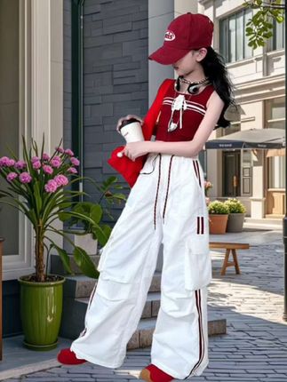 #夏季出游穿搭 #女童工装裤 #女童背心套装 #女童工装裤套装 #夏季穿搭