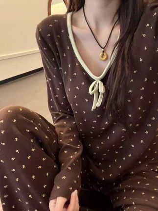 好喜欢我的秋冬睡衣!!!#睡衣家居服 #韩系穿搭 #面料柔软舒适 #早秋穿搭 #在家也要美美哒