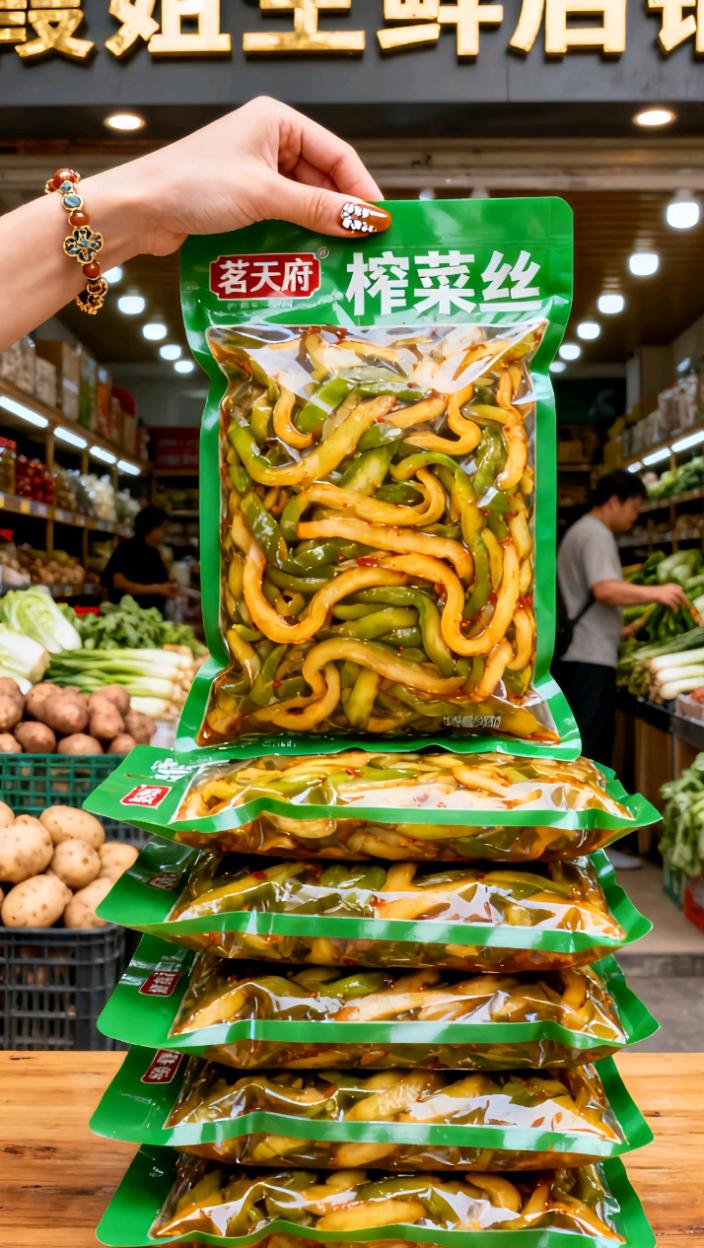 宝子们!这鲜脆榨菜丝简直是早餐灵魂搭档! 咬一口嘎嘣脆,咸香里带点微辣,清爽得一点不腻口~ 早上配白粥,瞬间把胃口打开,呼噜噜能喝两大碗;拌面条、就馒头也超绝,普通家常饭有它在,立马香到跺脚! 独立小包装特方便,拆开就能吃,还耐囤!佐餐、开胃全靠它,家里必须常备,赶紧囤几包准没错~ #鲜脆榨菜丝 #早餐佐餐神器 #下饭小菜 #囤货必备 #家常开胃菜@抖加🔥上热门🔥dou+🔥热点宝 @上热门🔥🔥🔥