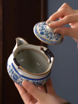 汝窑手抓壶 #今天你喝茶了吗 #喝茶那点事 #与茶相伴的日子 #旅行茶具便携包 #手抓壶