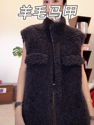 新款小泰迪卷毛羊毛马甲#保暖穿搭 #秋冬穿搭 #羊毛马甲 #高端女装 #强烈推荐