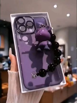 苹果/华为/OPPO/VIVO/小米紫色小熊手链带镜头膜软胶防摔手机壳#手机壳 #爱了爱了 #这也太好看了 #好物推荐🔥 #每日分享