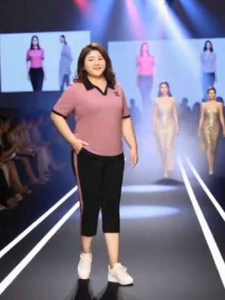 夏季大码短袖翻领上衣宽松t恤运动服七分裤两件套#时尚女装#运动服 #夏日穿搭小心机 #高级感穿搭 #胖瘦都能穿