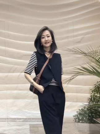 2025夏季新款盐系轻熟御姐范高级感套装减龄黑色马甲三件套装裤#套装 #夏季穿搭 #通勤搭配 #高级感穿搭 #早秋高智感职场穿搭