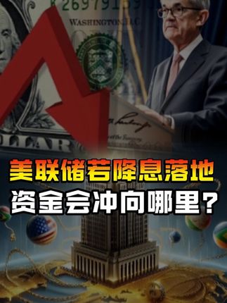 若今晚美联储降息的靴子正式落地,全球资金会冲向哪里?我们会迎来哪些机会? #美元 #黄金 #A股 #经济 #硬核知识局