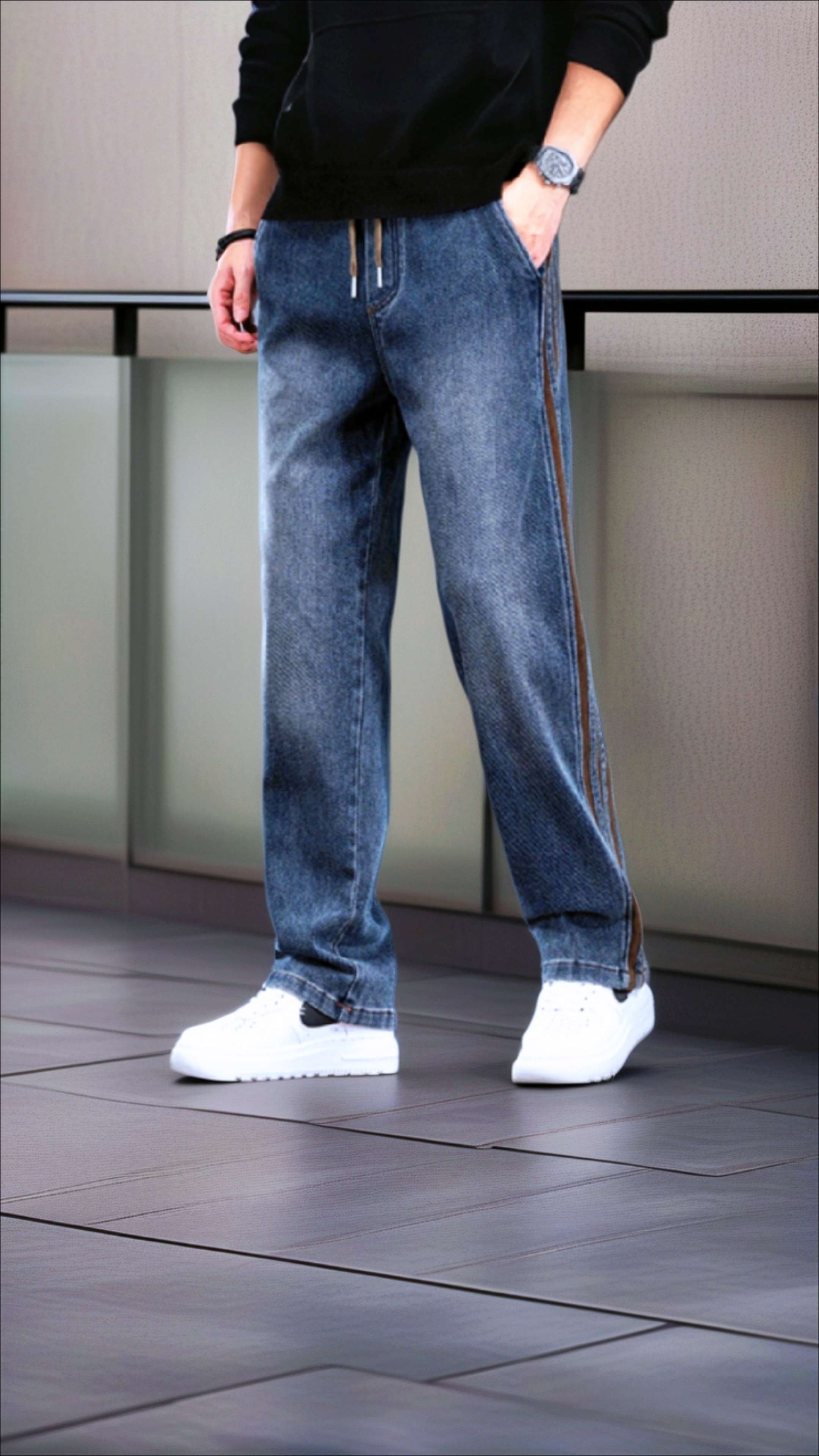 #早秋松弛感穿搭 #男生穿搭 #男士休闲裤 #直筒牛仔裤 #秋冬穿搭