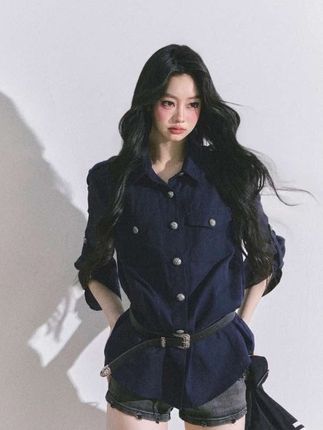 极简腔调 小众简约风polo领白色衬衫女秋#长袖衬衫 #韩系穿搭 #polo衫 #气质穿搭 #极简风穿搭
