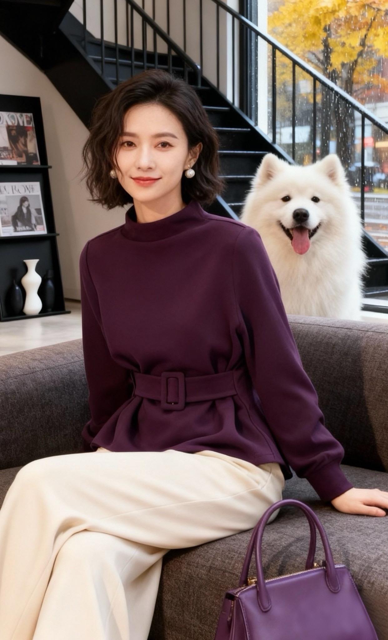 #高级感穿搭 #套装显瘦穿搭 #减龄气质 #精选妈妈装 #中年妈妈穿搭 姐妹们,这件上衣简直是韩剧女主穿搭的精髓!自带腰带设计,随意一系就秒变三七分黄金身材比例。面料质感高级,贴身穿亲肤舒适。秋日单穿尽显优雅,冬日作内搭时露出精致白边,层次满满还超显瘦,一衣多穿,让你在不同季节都能穿出氛围感,轻松拿捏时髦感~