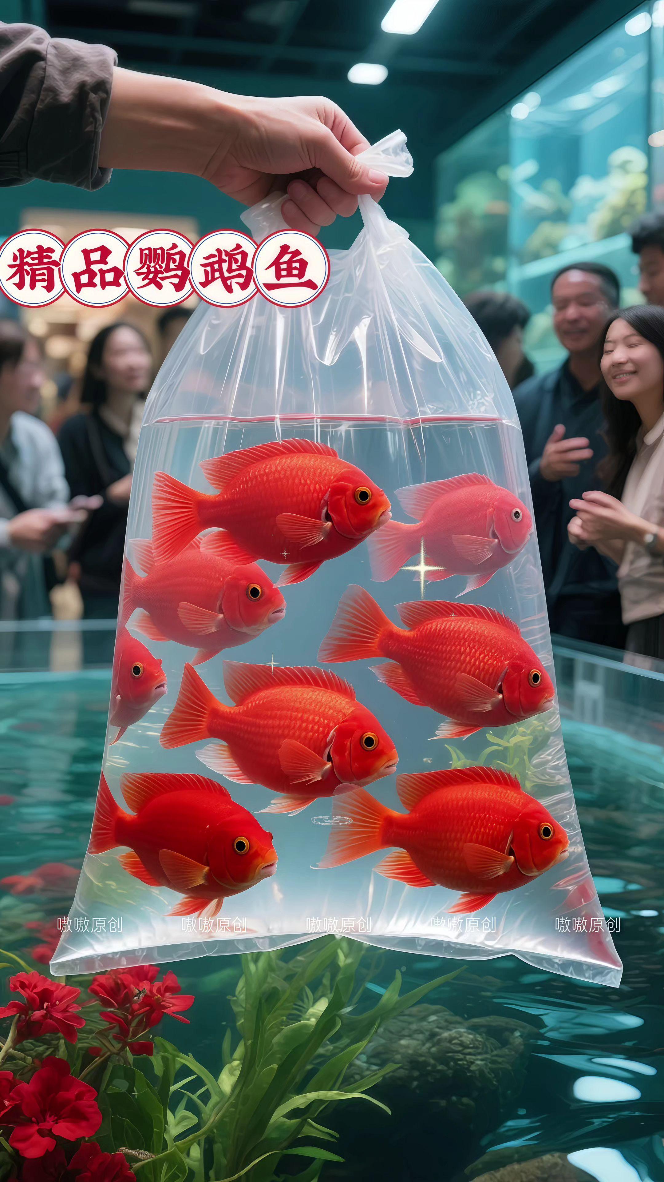 绝了!这鱼红得真惊艳!冷水鹦鹉鱼身披夺目中国红,喜庆讨喜有格调,往鱼缸一放,瞬间成缸里颜值核心,观赏性直接拉满! #鹦鹉鱼#冷水鱼#鱼儿自由自在的水中游#每日分享