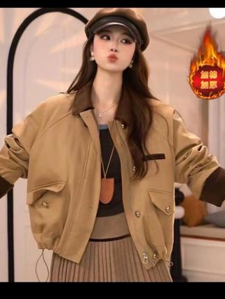 【许我耀眼】赵露思明星同款加棉加厚外套女冬2025新款休闲上衣#外套搭配 #外套穿搭 #运动穿搭 #运动女孩 #跑步治愈一切