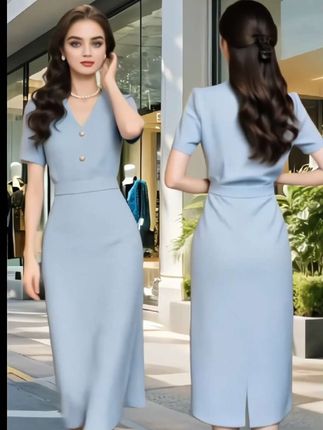 #气质优雅连衣裙 #气质优雅大方 #显高显瘦显腿长 #穿出自信穿出美丽 #夏日穿搭小心机