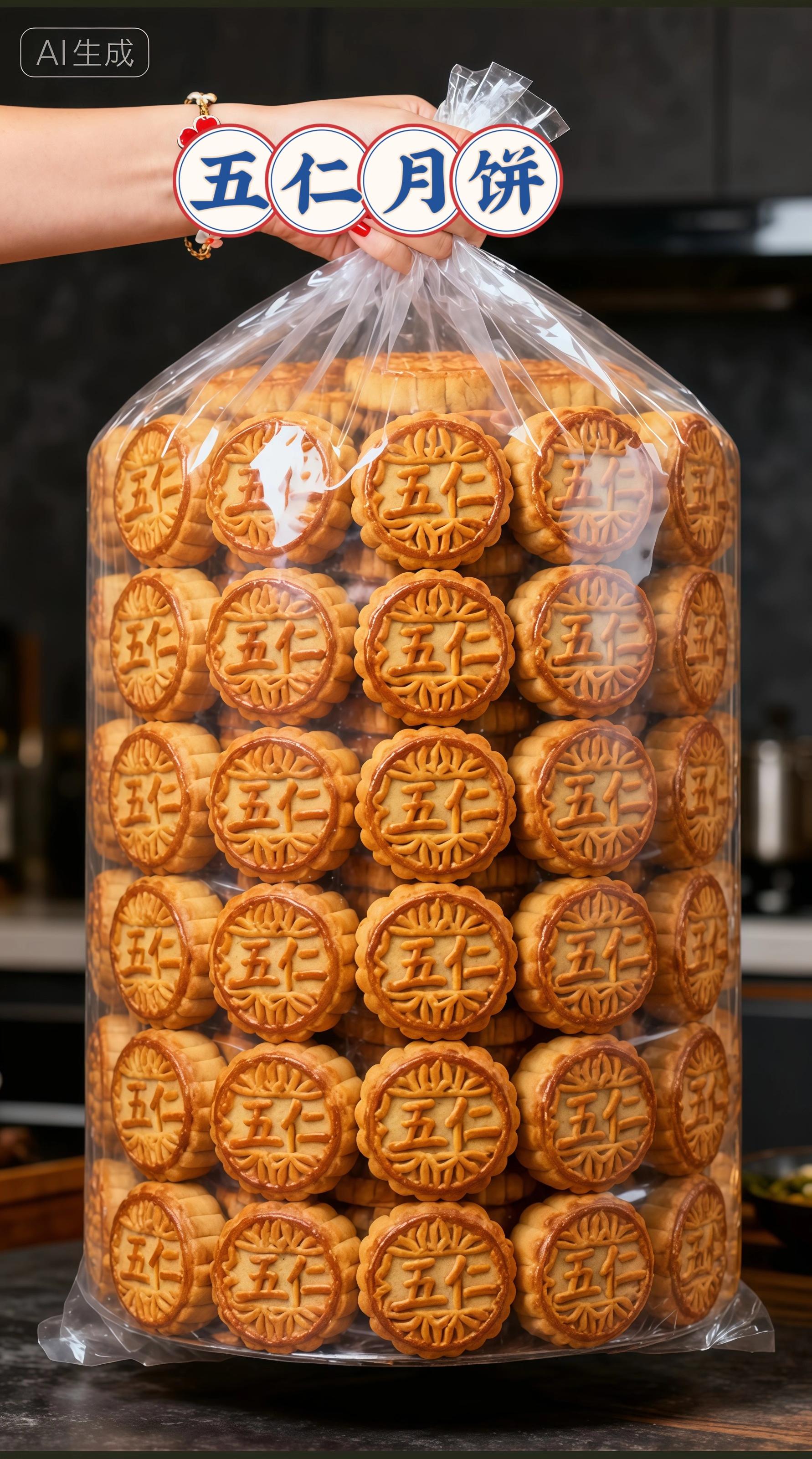 月饼里的五仁时光 每年中秋拆开月饼盒时,我总先翻找那枚裹着油纸的五仁月饼。它从不是最精致的,棕褐的饼皮上只压着简单的花纹,可咬下第一口,舌尖便被裹着油脂香的果仁唤醒。 核桃仁带着木质的醇厚,杏仁脆得能听见轻响,冬瓜糖的清甜中和了瓜子仁的咸,就连常被人念叨的青红丝,也像藏在饼里的小彩蛋,嚼到时便想起外婆的话:“五仁要凑齐五种料,就像家里人一个都不能少。” 后来尝过许多花样月饼,却总记着五仁的味道——那是果仁在时光里沉淀的香,是每一口都能嚼到的、踏实的团圆。#美食 #五仁月饼 #月饼 #舌尖上的味道 #点心美食