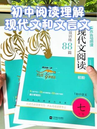 初中现代文阅读理解、文言文阅读理解刷这一套就够了,#木头马 重头戏,做语文阅读理解用这两本少扣分的高分#初中阅读理解#文言文阅读理解 #答题模版