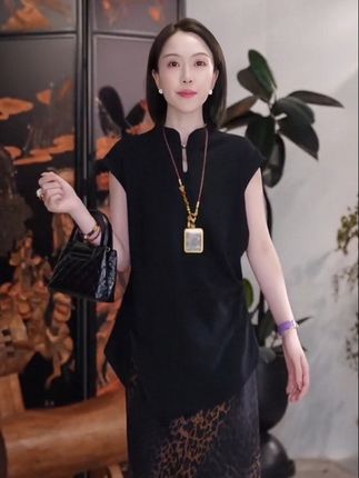 清平调!颗粒醋酸捏褶收腰新中式上衣!GZ6208#高级感穿搭 #气场全开 #穿出高级感 #气质搭配 #收腰显瘦