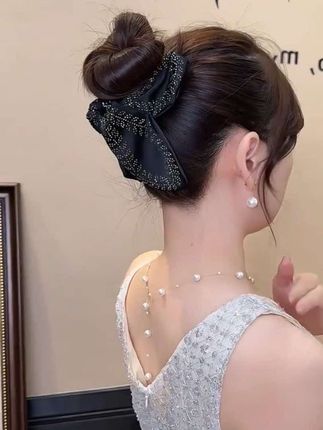 韩式设计感 叶片麦穗鲨鱼夹 百搭高级感发卡布艺头饰#头饰发饰 #抓夹 #简单好看发型 #精致女人必备 #美出高级感