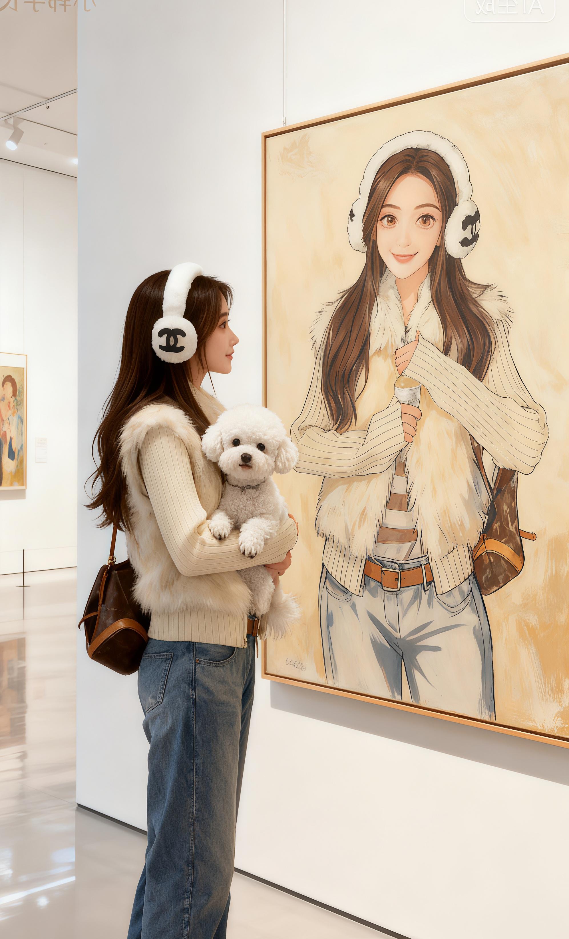 画廊暖光漫过白色展墙时,苏晚的指尖正触到那件炽铂“毛绒暖暖”外套。托卡皮毛的触感像初雪落进羊绒堆,她裹紧衣领抵御开馆的寒气,没注意身后有人轻“呀”了一声。 回头撞进陆时衍含笑的眼,他指着她袖口:“这件可拆卸马甲,我们选了同色。”他黑色大衣内搭的米白马甲,与她刚换上的款式分毫不差。 观展过半,雪粒子敲起玻璃窗。陆时衍自然接过她脱下的袖子,叠好塞进自己口袋:“这样像不像定制情侣装?”苏晚的耳尖比墙上的红枫油画更烫。 闭馆时他撑伞送她,漫天飞雪中,他忽然将她拉进怀里,下巴抵着她毛绒绒的领口:“其实我看了三次展,就是等你试这件外套。”托卡毛的暖意混着他的呼吸,比馆内的暖气更让人安心。#今日穿搭 #温柔穿搭 #韩系穿搭 #高级感穿搭 #ootd穿搭