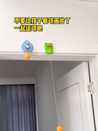 儿童悬挂乒乓球 #儿童悬挂式乒乓球 室内一键回收亲子练习感统神器纠正视力手眼协调