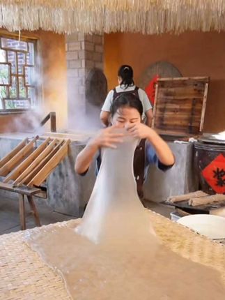 【细粉/宽粉/粉皮】农家古法制作纯红薯粉条正宗100%纯红薯红薯粉皮#好物分享🔥