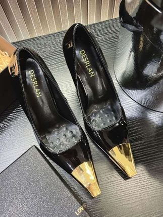 【LVTE心选】2025走秀款杨树林新款金属头方头高跟鞋女细跟法式单鞋#轻奢女鞋 #优雅气质 #穿出高级感 #气场全开 #时尚高跟靴