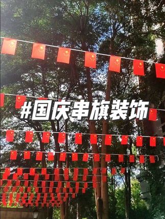 国旗串旗,小红旗,五星红旗国旗装饰,吊旗串旗户外 #国庆装饰 #红旗 #国庆布置 #小红旗
