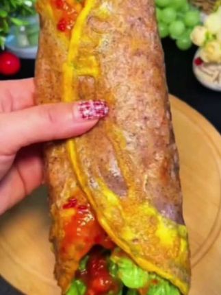 荞麦卷饼3分钟就搞定的早餐 营养低卡又好吃# 荞麦卷饼#太好吃了
