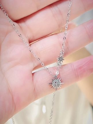个性时尚星芒吊坠项链,925银,整个设计很设计感,#项链 #星芒项链 #这个项链我好喜欢 #摆脱路人感穿搭 #夏天该有的样子