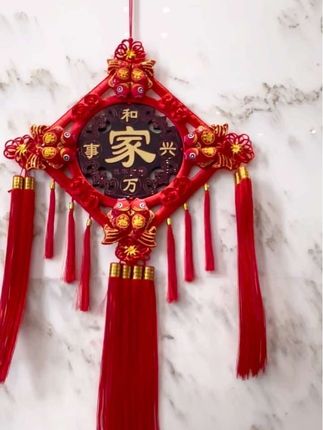 给家里挂上桃木中国结三件套太喜庆了,质量很好,寓意好,大气又上档次#桃木中国节 #中国节 #福到我家 #软装搭配 #家有喜事