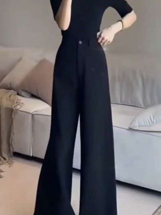 新款休闲舒适阔腿裤#