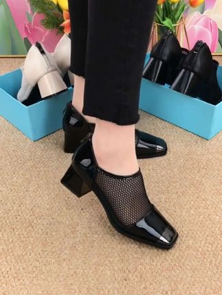 品牌断码网纱凉鞋,新款单鞋女高跟中跟网鞋真皮粗跟春季女鞋#凉鞋 #网纱 #时尚百搭 #女鞋推荐