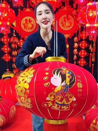 结婚喜字灯笼中式婚庆布置阳台大门院子装饰灯笼户外喜庆家用灯笼#家有喜事#喜字灯笼挂饰#婚房布置#氛围感拉满#好物分享