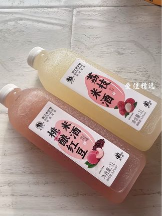 新品1L2瓶莫干山荔枝米酒桃酿红豆糯米酒6度微醺低度甜酒果酒发酵#果酒#甜酒#米酒#糯米酒#